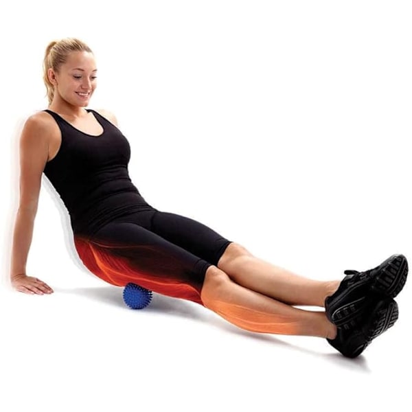 9 cm mjuk massageboll x 1 (blå) - triggerpunkt reflextryck