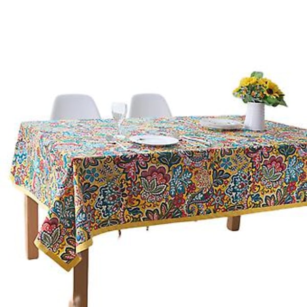 Duk, vanntett, flekkbestandig duk, rynkefritt stoff, vaskbart bomullsduk for middagsselskap, buffet, bryllup (55 tommer)