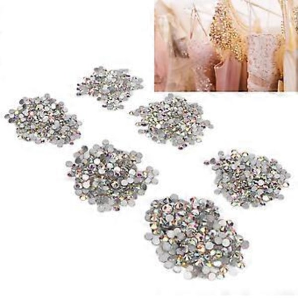 Nagelkonst Strass AB Klara Kristall Strass Kit för DIY Dekoration Sömnad Tyg Kläder Nagelkonst