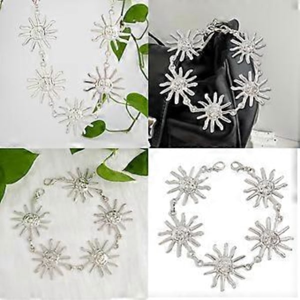 Multifunksjonell Blomsterhåndveske Kjede Justerbare Metalllenker Moteveske Kjede Legering Tekstur Egnet for Daglig og Fest