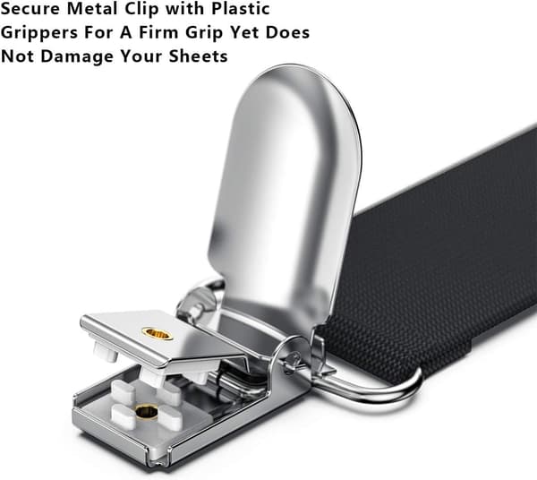 Justerbare lagenholdere, elastiske stropper, lagner clips
