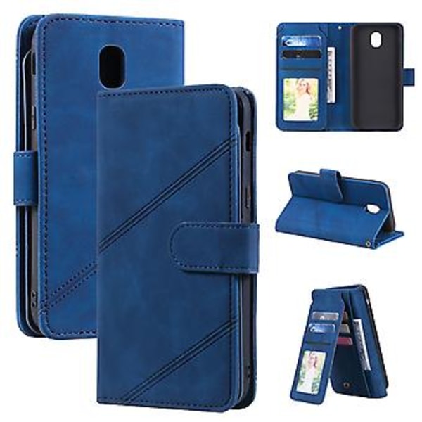 Skin Feel -nahkakotelo Samsung Galaxy J5 2017 -puhelimelle Blue