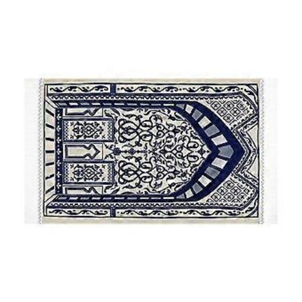 Pehmeät islamilaiset rukousmatot, kannettavat matkarukoukset, naisten ja miesten liukumattomat painetut palvontamatot, Eid-lahjat, piilotettu sininen ja valkoinen Hidden blue and whit