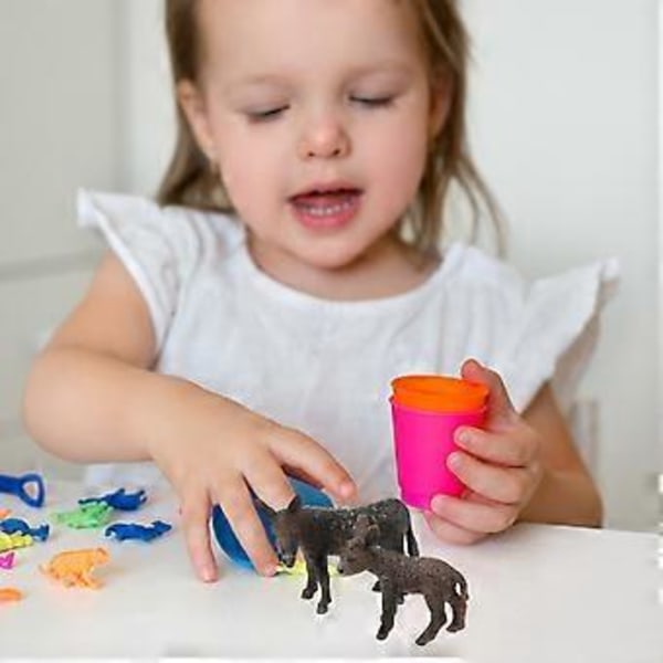2 st Stående Åsnefigur Plast Åsnemodell Skrivbords Åsneleksak Åsna Kognitiv Djurmodell
