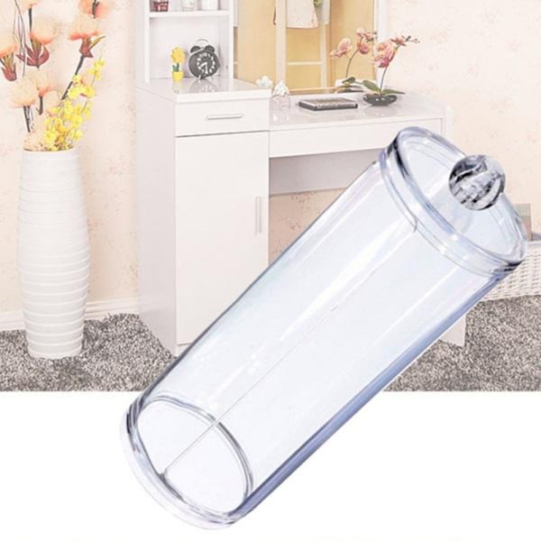 Akryl Bomuldsæske Makeup Matte Beholder Organizer, Bomuldsdisk Di