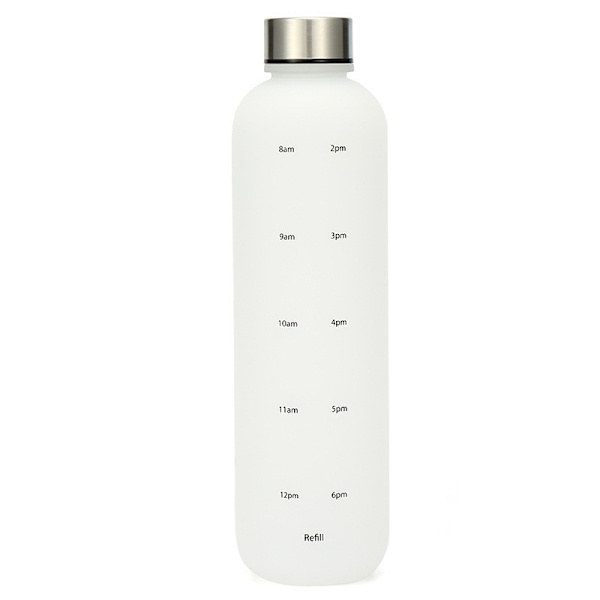Vandflaske 1l Frosted White Gold - Vandflaske i plastdesign