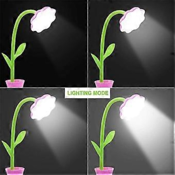 Barnelampe, Kreativ Oppladbar Skrivebordslampe LED Øyebeskyttelse Berøringssensor Bordlampe Dimbar Nattbordslampe med Penneholder (Rosa)