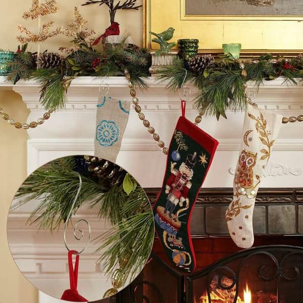 Julekulekroker, 100 stk Julekrok Ornament S-formet Ha