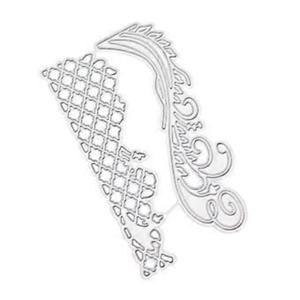 Blomster Baggrund Metal Skærestencils DIY Scrapbooking Album Stempel Papir Ca Sølv