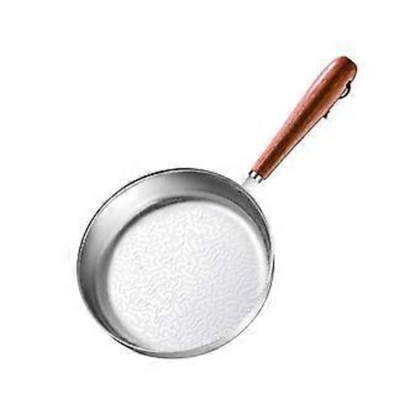Non-stick Stekpannor Kastruller Kokkärl Omeletter Biff Pannkakor Köksredskap Rostfritt Stål Platt Botten Lättanvända Pannor 12cm