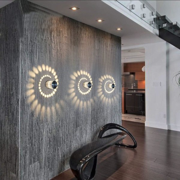 Yksi kappale (lämmin valo, pinta-asennus 3w) 3 watin LED-seinävalaisin,