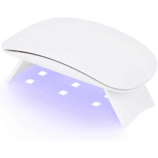 Hvid - 1 stk. UV neglekunstmaskine mini USB bærbar neglelampe til