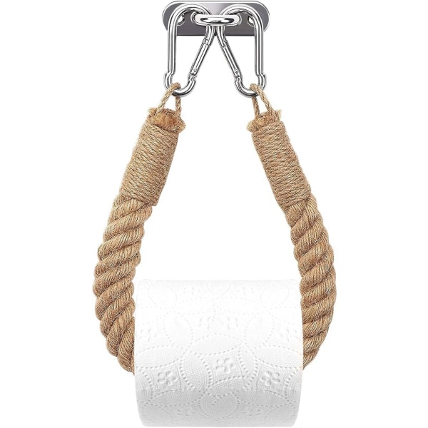 Toalettpapirholder,OYEFLY Hemp Rope Håndkleholder for baderom en
