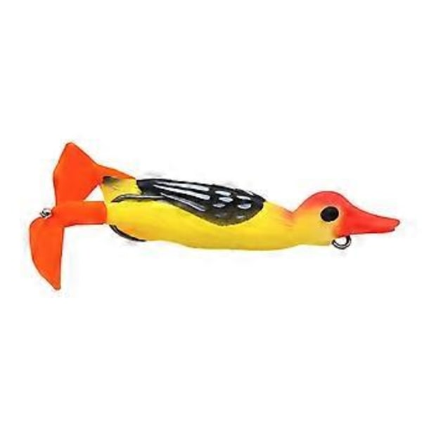 Ankfiskedrag Fiskekrokar Tillbehör Swimbait Utrustning Flipper Trollingdrag Fiskedrag för Bass Gös Rödfisk (Gul) Yellow