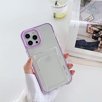 PC+TPU Kortfacksfodral För iPhone 12 / 12 Pro Purple
