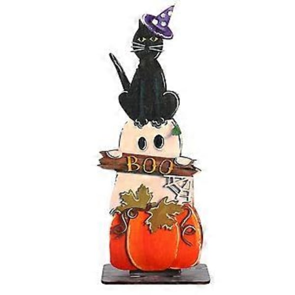 1 st Träpumpa Katt Dekor Dörr Välkomst Prydnad Halloween Dekor Hänge