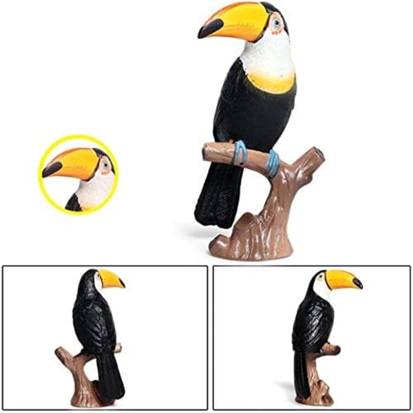 Fuglemodel Legetøj Simulation Tukan Legetøj Samleobjekt Dukke Miniature Dyr Figur Wild Bird Plast Hjem Ornamenter Dekorativt Tilbehør