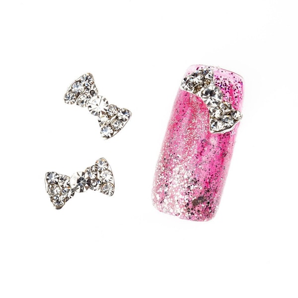 20 st extra charmiga 3D nagelkonstdesign nagelkonst fjäril kombinerad med strass DIY-dekoration