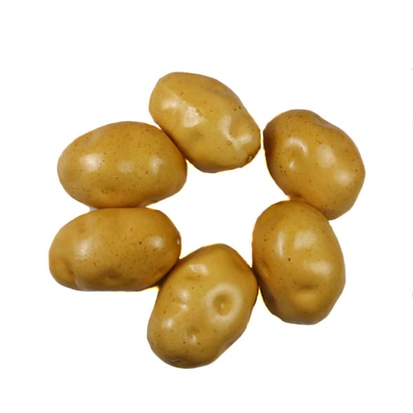 6 st Skumfalska Potatisar Simuleringsbubbelfrukter & Grönsaker Emo