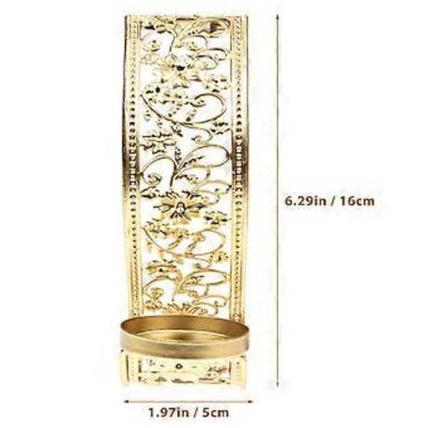 Metall Vegglampe Lysestake Veggoppheng Hjem Hul Lysestake