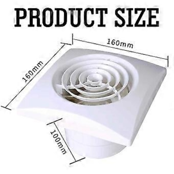 100mm Ventilator Badeværelse - Aftræksventilator til Væg og Loft