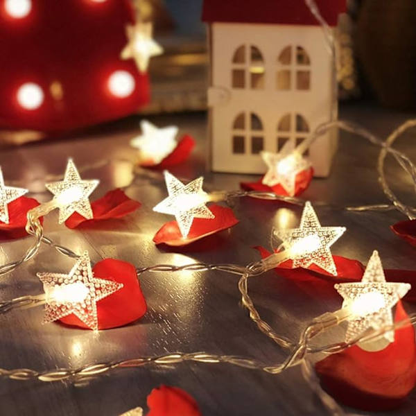 Twinkle Star 3m 20 LED stjärnformade ljusslingor, Plug in Fairy String Lights Vattentät, Utökningsbar för inomhus, utomhus, bröllopsfest, julgran, nyår, trädgårdsdekoration, varmvit