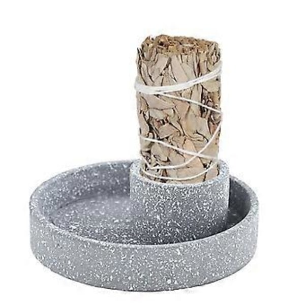 Røgelsespindeholder Røgelsespindebakke Skål Bundle Smudge Skål Røgelsespindebakker til Velstand og Held Ornament Sort Black