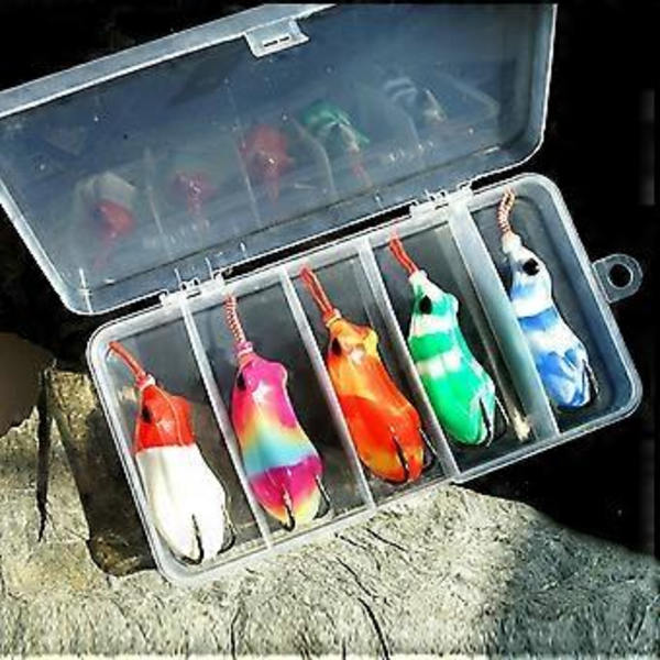 5 kpl Trout Swimbait Topwater Sammakko Vieheet Setti Sammakko Vaappu Vieheet Kalastusvieheet Simuloidut Pehmeät Sammakko Syötit Koukulla