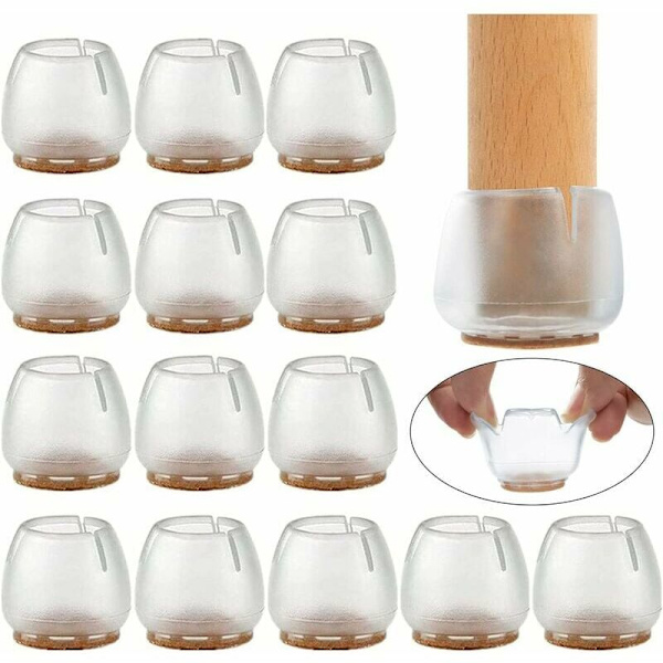 32 kpl Tuolinhatut 17mm-21mm Huonekaluliukut Silikoniset Suojat C