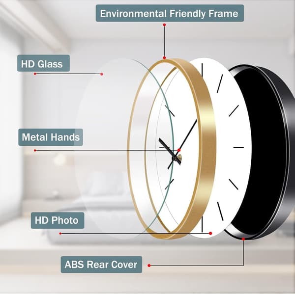 30cm Tyst Modern Design Väggklocka, Tyst Ljudlös Väggklocka Penna