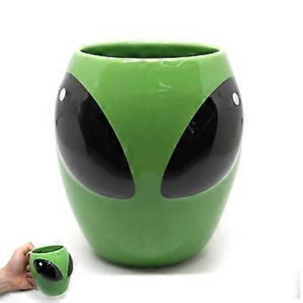 3D Alien Keramisk Kaffekop med Glatte Kanter Rum Univers UFO Kontor Kaffekrus Velegnet til Kaffeelskere Gaver