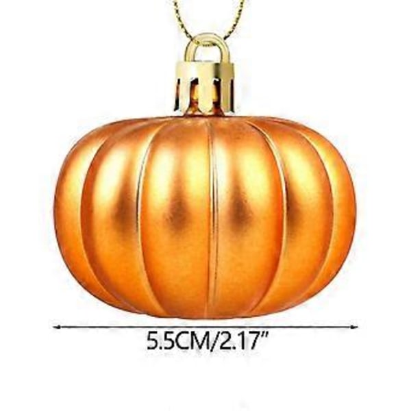 Halloween-kummitusjuhlan kurpitsariipus joulupallokoriste palloriipus painettu mattavärinen pallo 12 kpl Orange