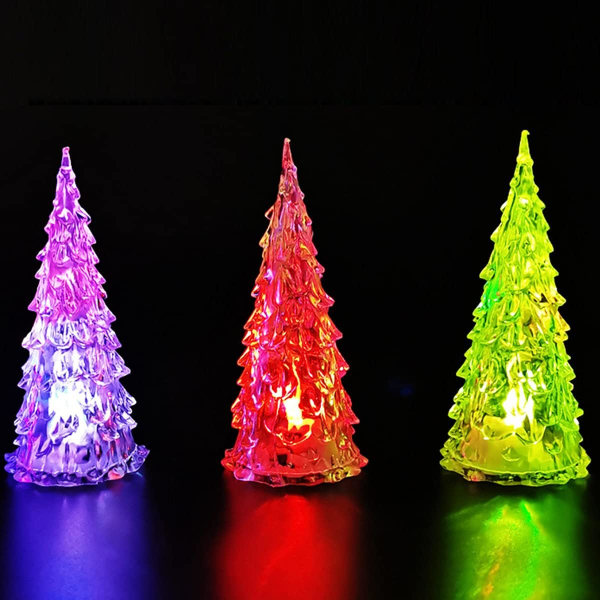 Multi-Colour Skrivebord Glødende LED Jul Glødende Juletre LED