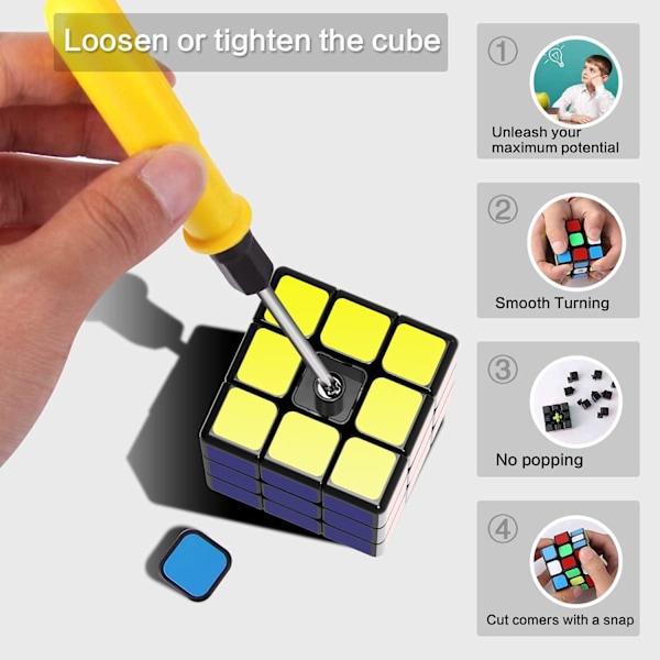 Speed ??cube, 3x3x3 magisk speed cube, lätt att vrida och smidig spe