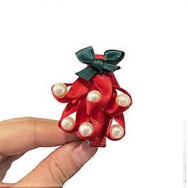 Sött Hårspänne Glitter Julgran Form Ankklämma Hårklämma för Hästsvans Lugg Hårnålar för Tonåringar Barn 6 6