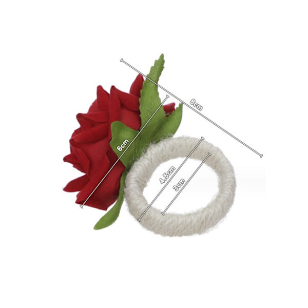 6 st (rosa) rosnäbbservettring blomservettring bröllopsservett