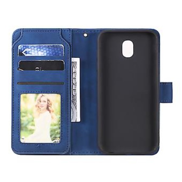 Læderetui med hudfornemmelse til Samsung Galaxy J5 2017 Blue