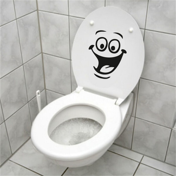 1 st rolig ansikte WC toalett dekal väggmålning konstdekor rolig badrum