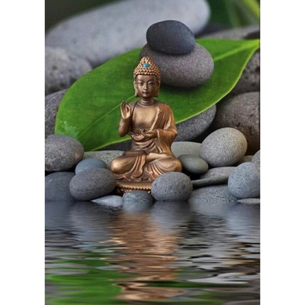 30x40cm 5D DIY Diamantmaleri Fuld, Buddha Statue Serie#L, DIY Diamant Rhinestone