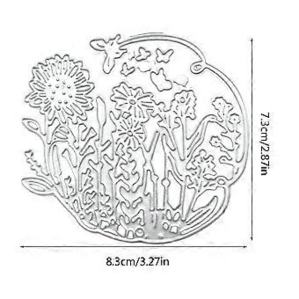 Blommig Fjäril Metall Skärande Dies Stenciler för DIY Scrapbooking Dekorativ Prägling Papperskort Mall Die Cuts