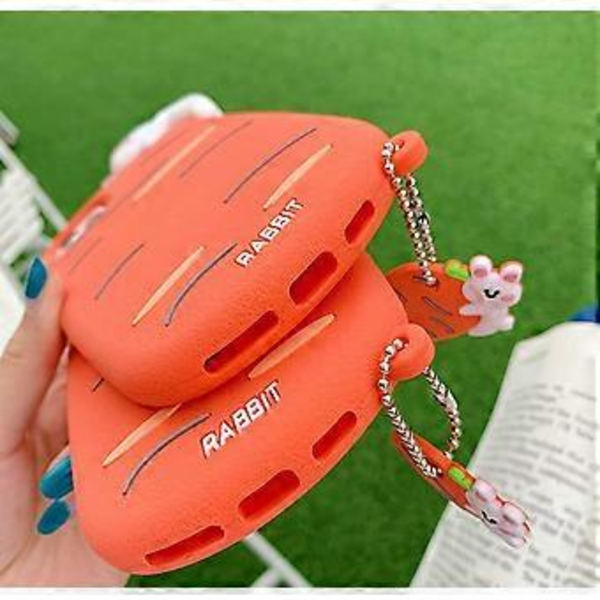 Kreativt etui kompatibelt med iPhone 12 Pro Max, sjovt unikt 3D kanin gulerodsformet etui blød silikone bumper stødsikkert beskyttelsesetui (kanin gulerod, i