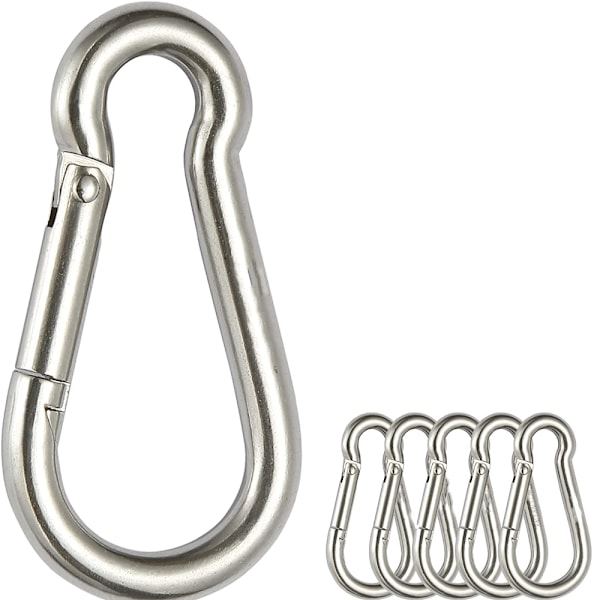 6-pack rostfria fjäderhakar - 304 rostfritt stål