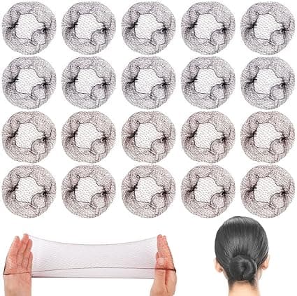 40 stk. sorte hårnett, usynlig chignon-nett elastisk kant Mes