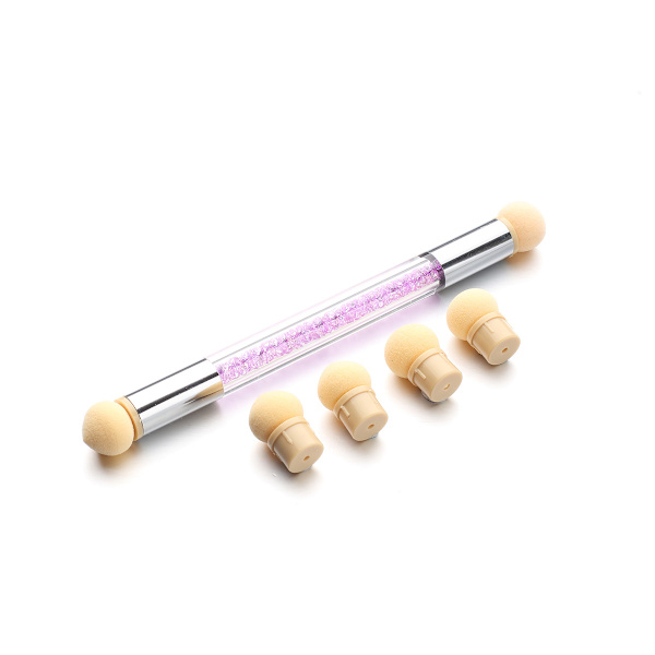 6-pack Nagelkonst Svamp Glitterpulver Plockning Punkt Gradienter Penna