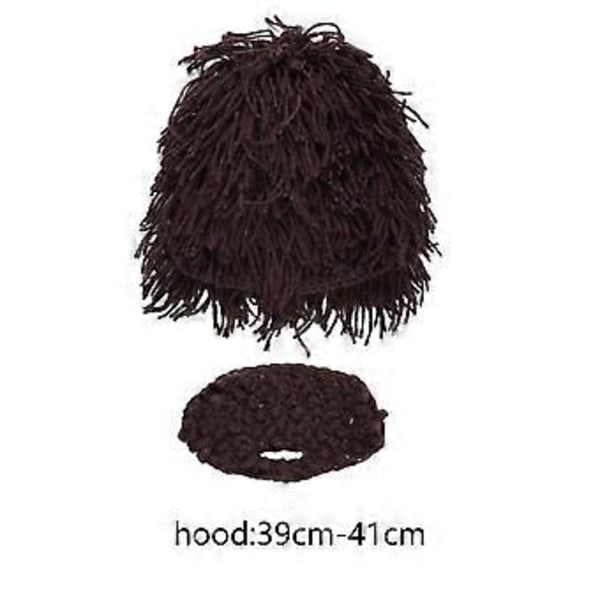 Stickad Mössa Stickad Beanieluva Casual Maskeradrekvisita Män Kvinnor Varm Huvudbonad Vinter Luddig Vintermössa för Semester Snowboardåkning (Kaffe S)