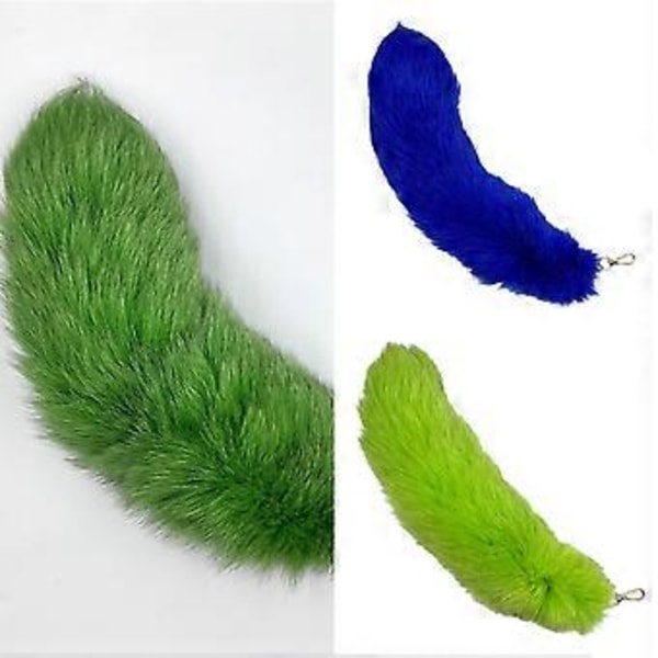 Plys Cosplay Legetøj Lang Hale Nøglering Dyrehalesform Bløde Nøgleringe Farverig Håndtaske Dekoration Nøglevedhæng Nøglering Charm Khaki Khaki