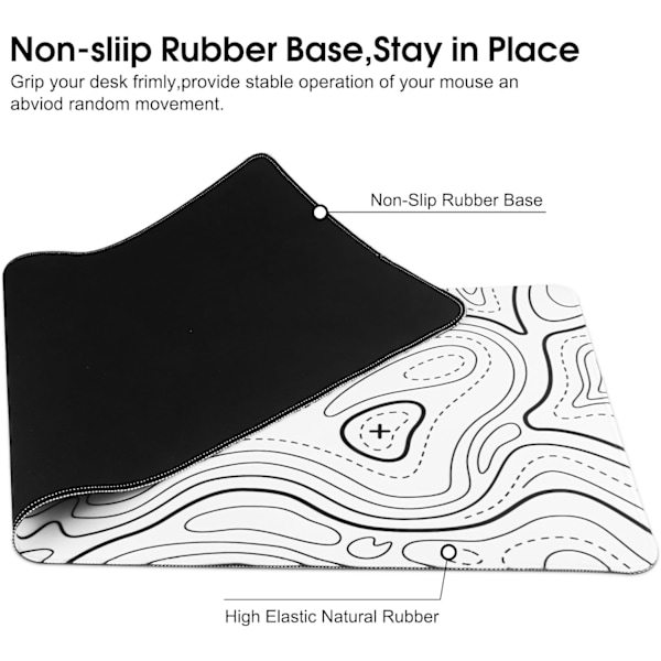 800x300x3MM spillmatte for spillmatte, hvit