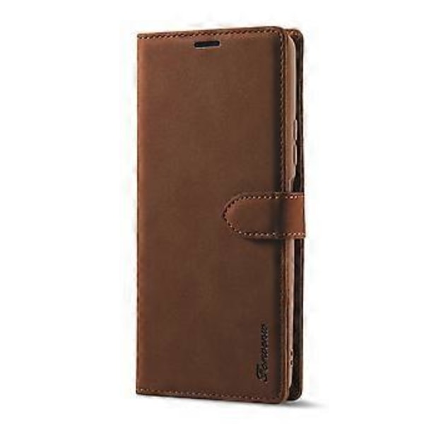 For Xiaomi Redmi Note 10 Pro Forwenw F1 Series Læder Etui Brown