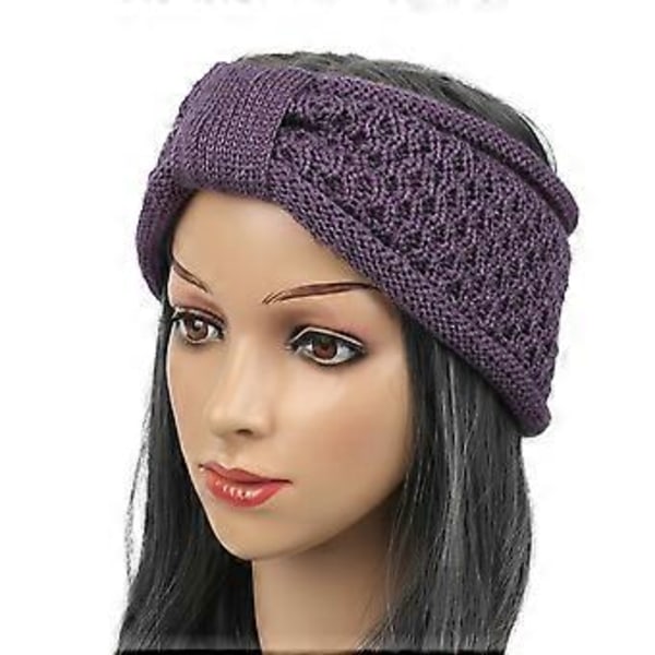 Brede hårbånd for fotostudio, sminke, iøynefallende sløyfedekorasjoner for påske, brede hodeplagg for fest og hverdagsbruk, hudfarget lilla skin purple
