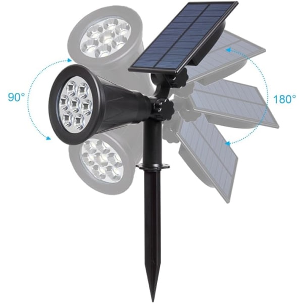 7 LED solcellelys, solstråle med 7 fargeskift, utendørs